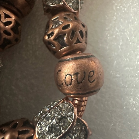 Rose gold tone charm bracelet - Picture 4 of 5